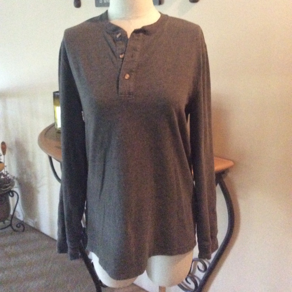 (S) Dark Grey Croft & Barrow Long Sleeve